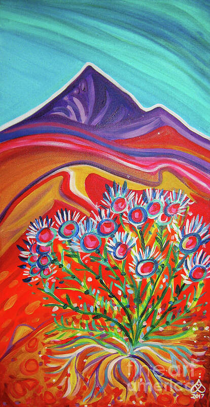 Rachel Houseman Art Print featuring the painting Sierra Nevada Blooms by Rachel Houseman