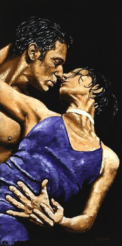 Couple Art Print featuring the painting Tango Heat by Richard Young