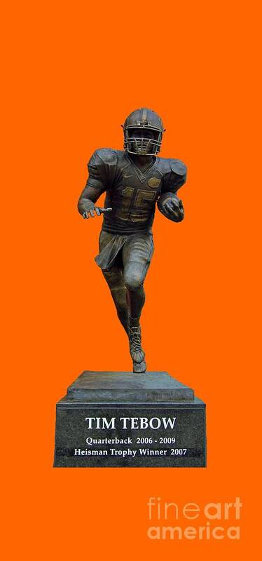Tebow Art Print featuring the photograph Tim Tebow Transparent For Customization by D Hackett