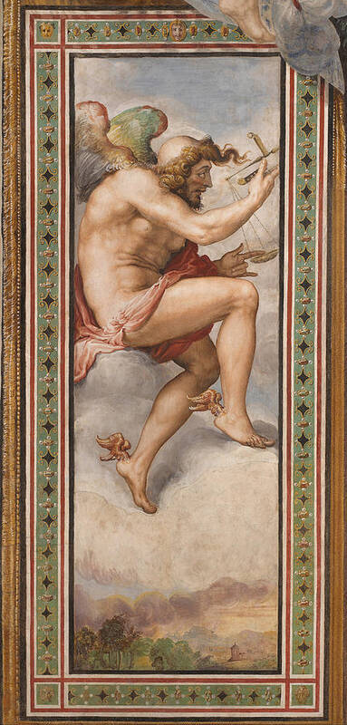 Francesco Salviati Art Print featuring the painting Time as Occasion. Kairos by Francesco Salviati