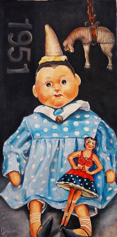 Doll Art Print featuring the painting Tiny Dancer by Jean Cormier