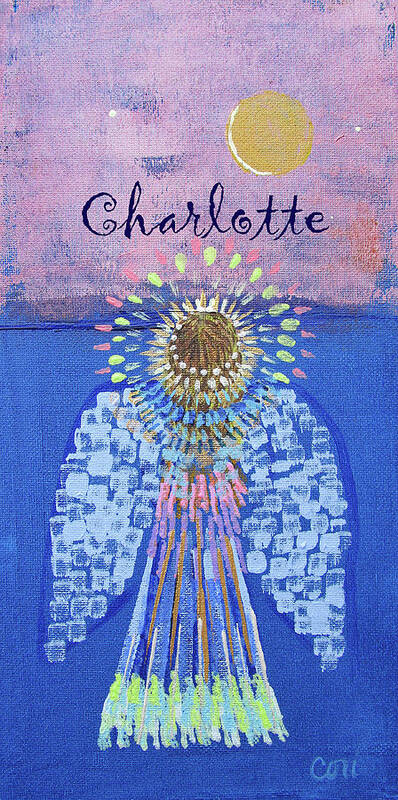 Charlotte Art Print featuring the painting Angel Charlotte by Corinne Carroll