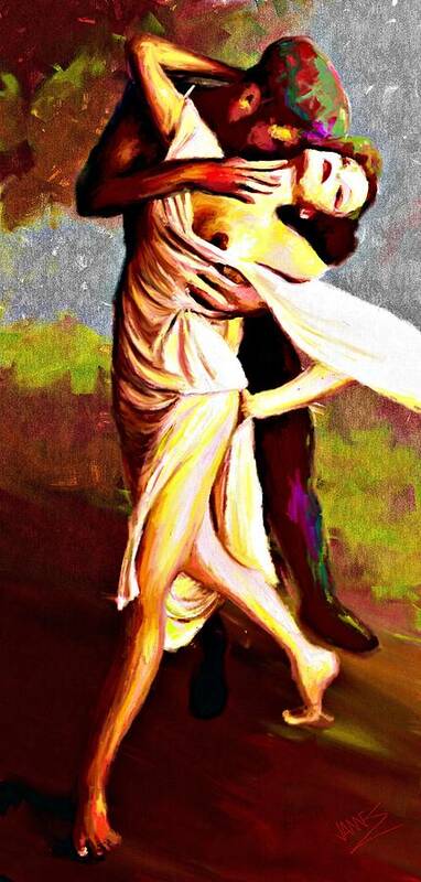 Dance Art Print featuring the painting Dance Erotic by James Shepherd