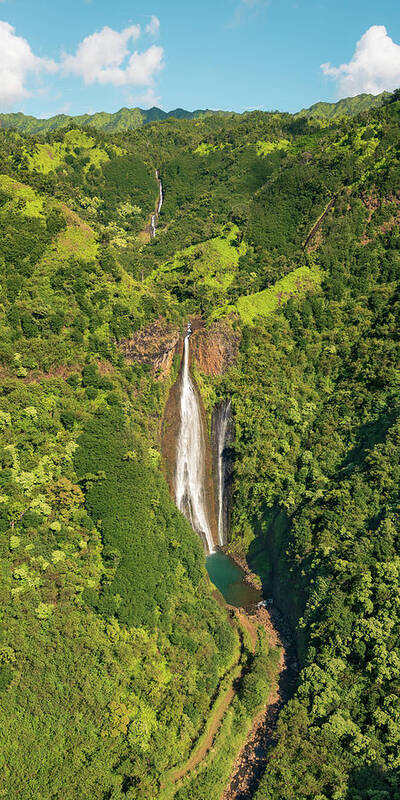 Jurassic Falls Art Print featuring the photograph Falls Down Below by Slow Fuse Photography