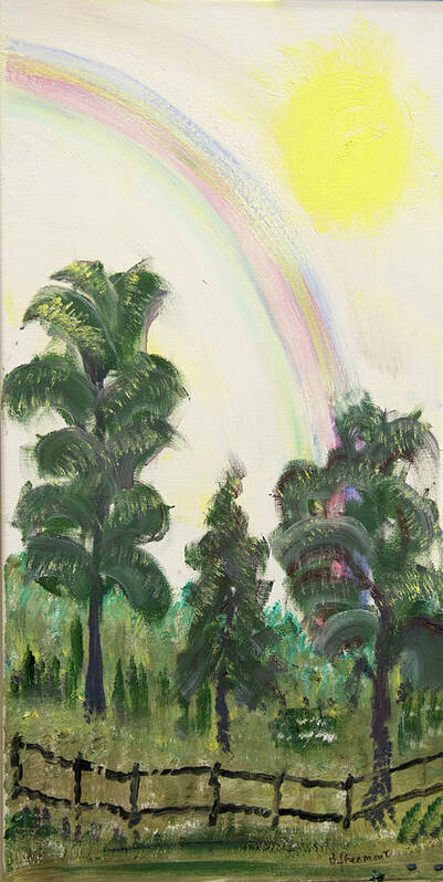  Art Print featuring the painting Forest Rainbow by David McCready