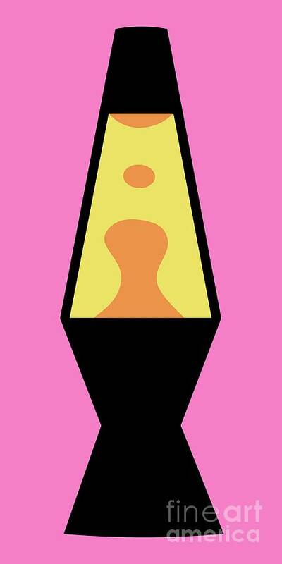 Mod Art Print featuring the digital art Mod Lava Lamp on Pink by Donna Mibus