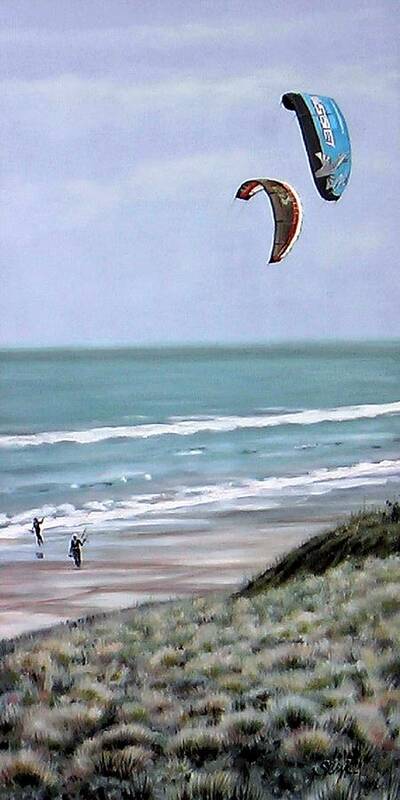 Beach Art Print featuring the painting Papamoa Beach 090208 by Sylvia Kula