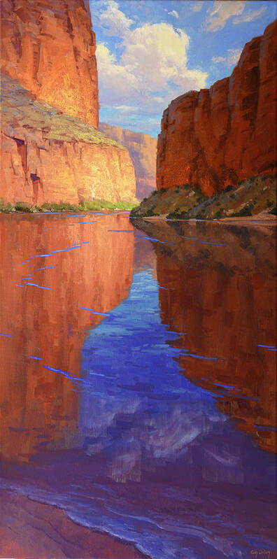Cody Delong Art Print featuring the painting River Reflections by Cody DeLong
