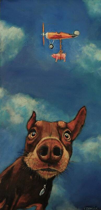 Dog Art Print featuring the painting Sup? by Jean Cormier