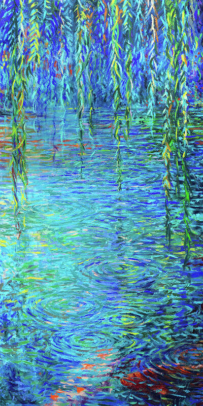 Iris Scott Art Print featuring the painting Waxwillow Lagoon panel C by Iris Scott