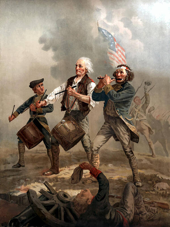 Yankee Doodle Art Print featuring the painting The Spirit of '76 by War Is Hell Store