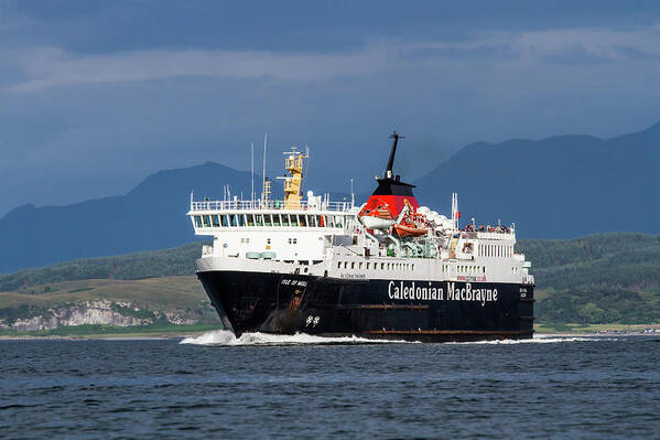 Mull Art Print featuring the photograph Isle of Mull Ferry crosses the Firth of Lorne by Max Blinkhorn