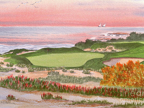 Spyglass Hill Golf Course Hole 3 by Bill Holkham