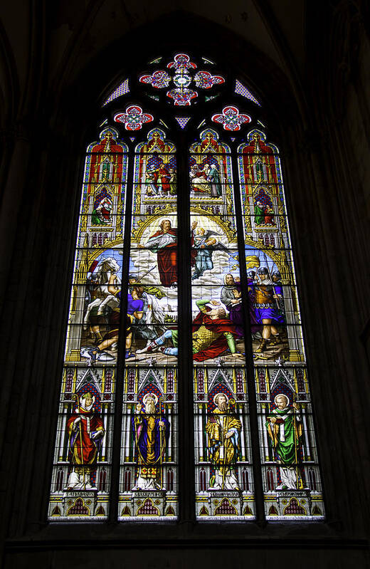 Cologne Cathedral Stained Glass Window Of St Paul Art Print