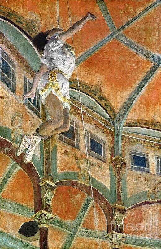 Miss Art Print featuring the painting Miss La La At The Cirque Fernando by Edgar Degas