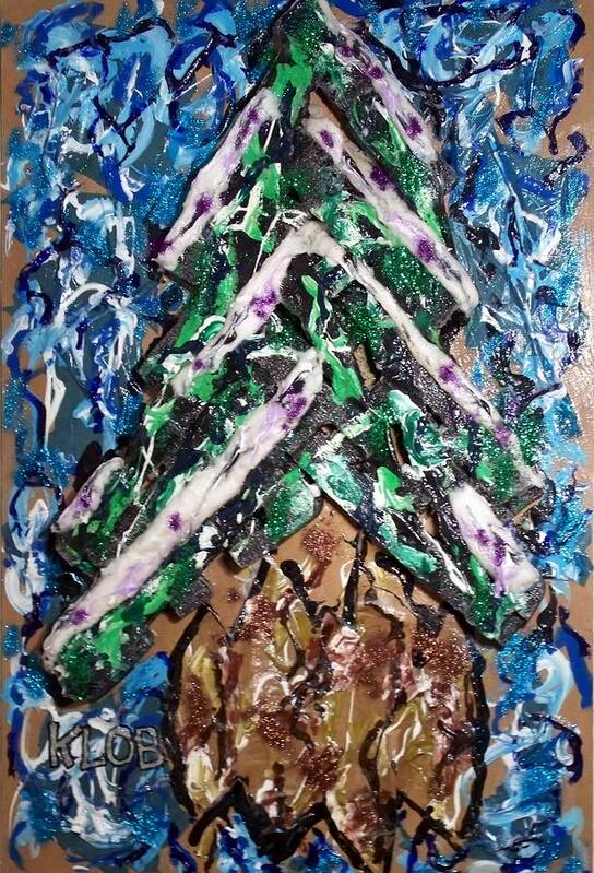 Evergreen Art Print featuring the painting  evergreen '15 Boston Blizzards of 2015 by Kevin OBrien