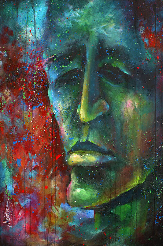 Urban Art Print featuring the painting ' Searching for EVE' by Michael Lang