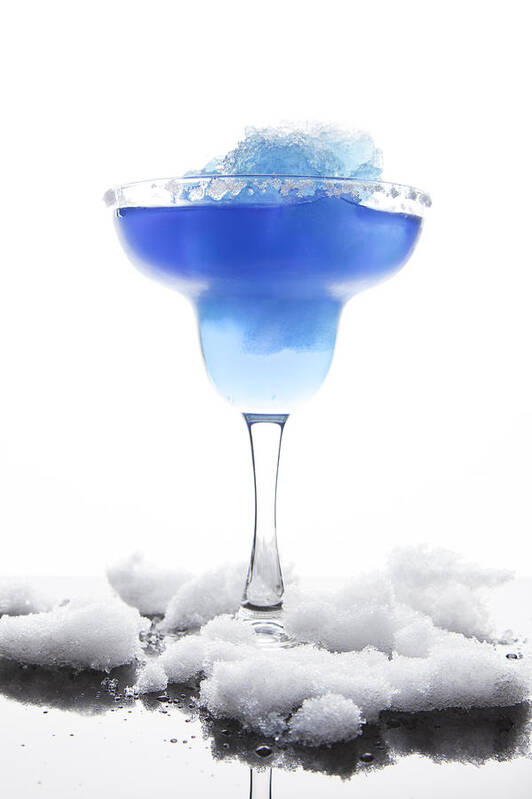 Adult Art Print featuring the photograph Blue Frozen Iceberg Margarita #2 by Erin Cadigan