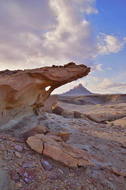 Factory Butte Art Print featuring the photograph Factory Butte #6 by Ray Mathis