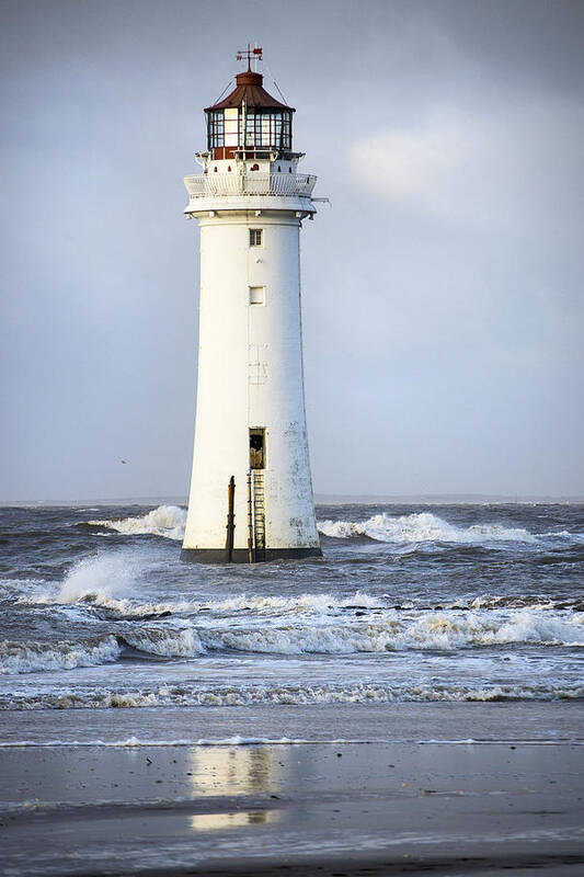 Storm Art Print featuring the photograph Fort Perch Lighthouse by Spikey Mouse Photography