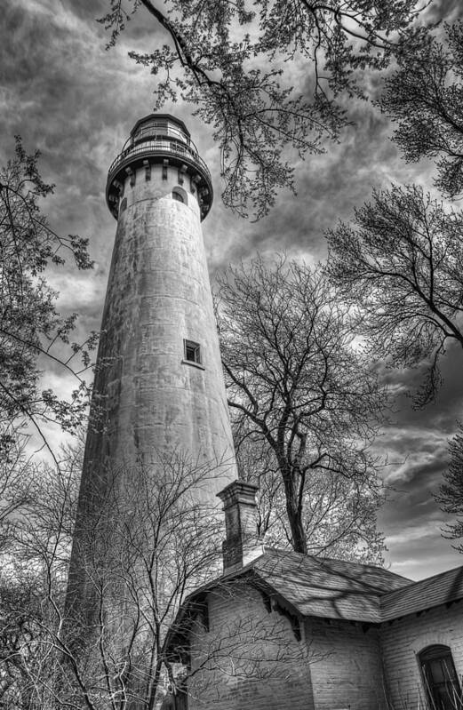 Lighthouse Art Print featuring the photograph Grosse Point Lighthouse by Scott Norris