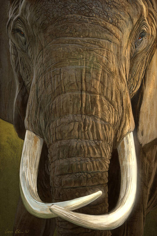 Elephant Art Print featuring the digital art Matriarch 2 by Aaron Blaise