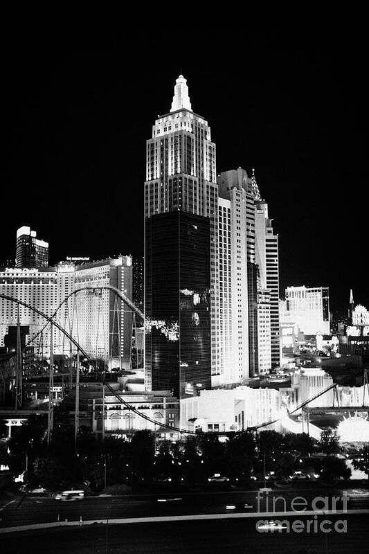New York Art Print featuring the photograph new york new york resort hotel and casino Las Vegas Nevada USA #1 by Joe Fox