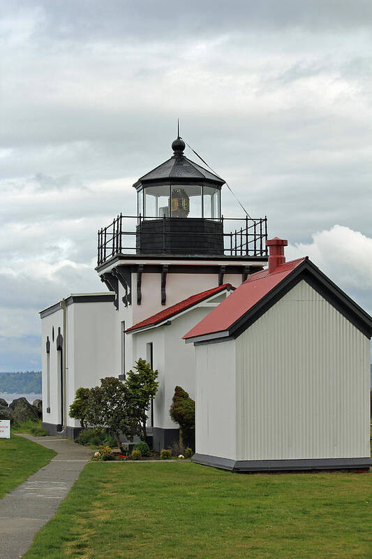 Point No Point Lighthouse Art Print featuring the photograph Point No Point Lighthouse #1 by E Faithe Lester