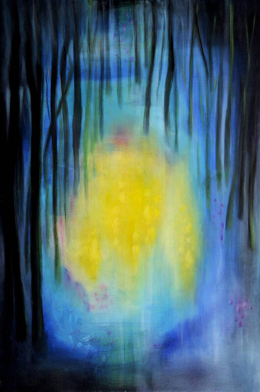 Abstract Forest Art Print featuring the painting Pot of Gold #2 by Barbara Anna Knauf