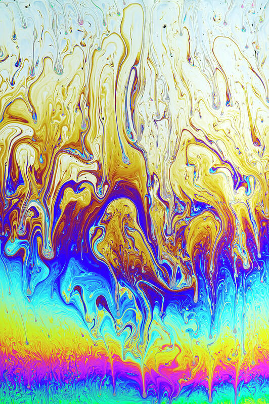 Thin Film Art Print featuring the photograph Soap Film Patterns #1 by Paul Rapson