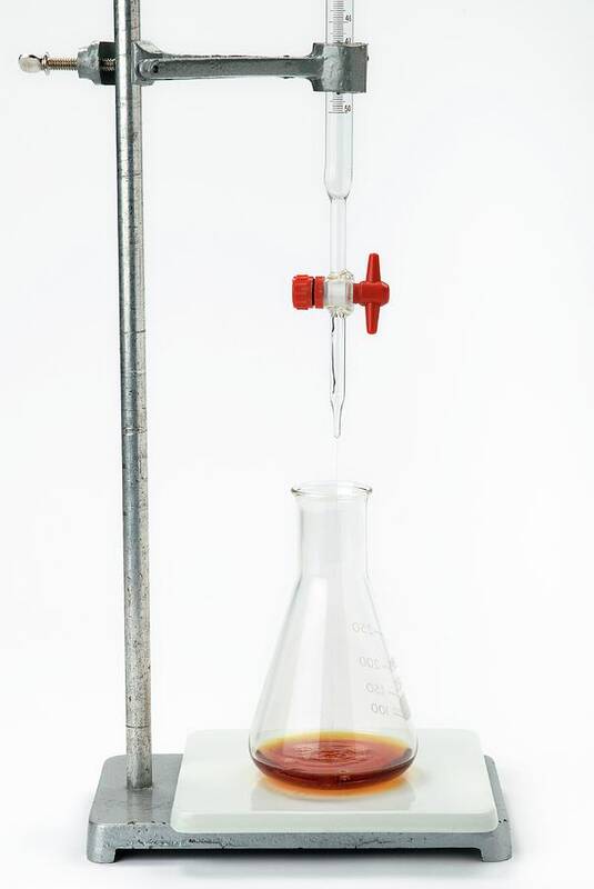 Nobody Art Print featuring the photograph Titration Of Propanone And Iodine #1 by Trevor Clifford Photography