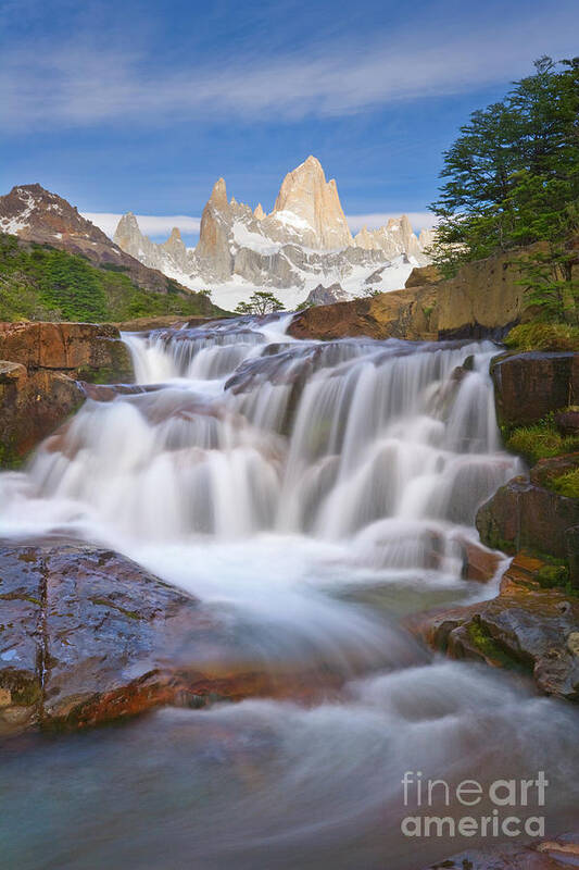 00346018 Art Print featuring the photograph Waterfall in Los Glaciares NP by Yva Momatiuk John Eastcott