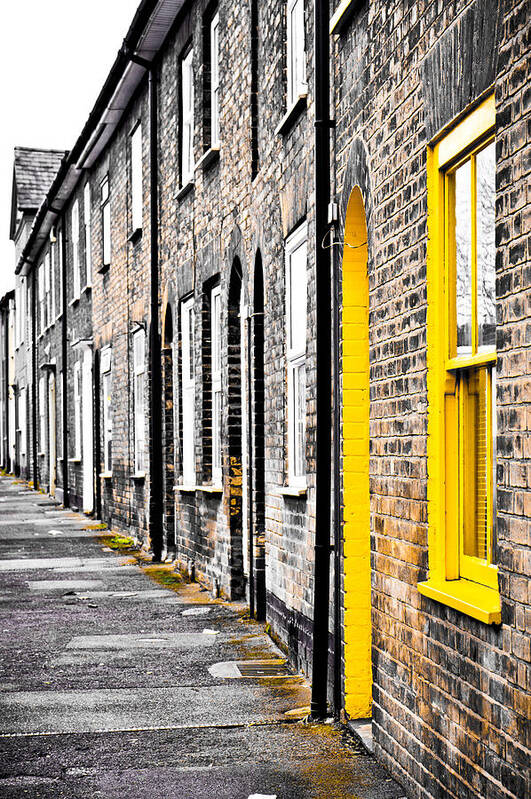 19th Art Print featuring the photograph Yellow door #1 by Tom Gowanlock