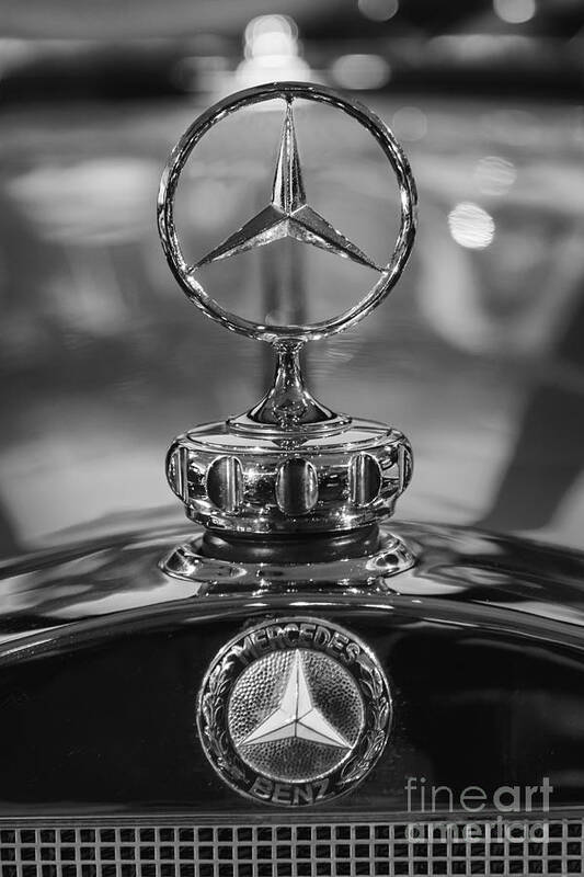 1931 Art Print featuring the photograph 1931 Mercedes Benz Emblem by Dennis Hedberg