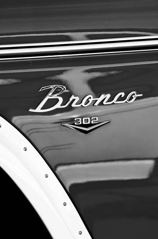 1972 Ford Bronco Emblem Art Print featuring the photograph 1972 Ford Bronco Emblem by Jill Reger
