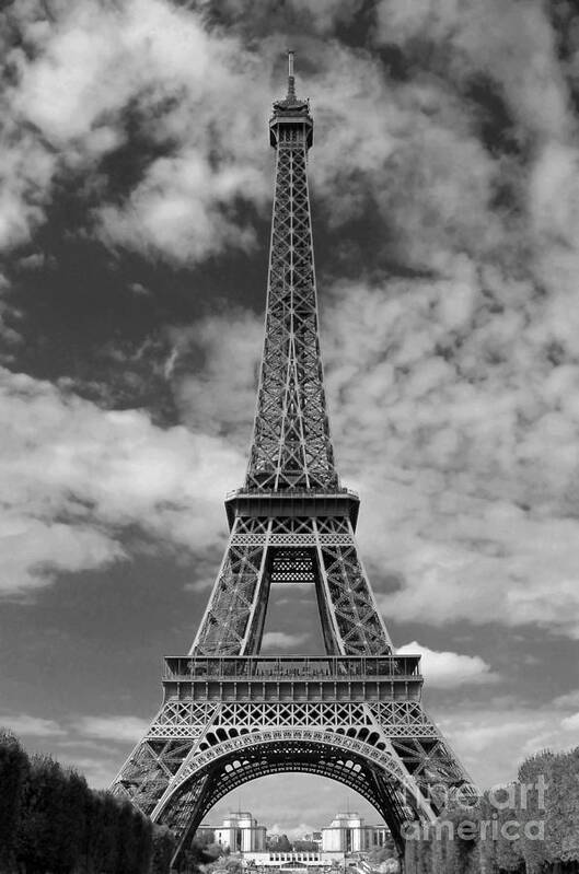 Paris Art Print featuring the photograph Architectural Standout bw by Ann Horn