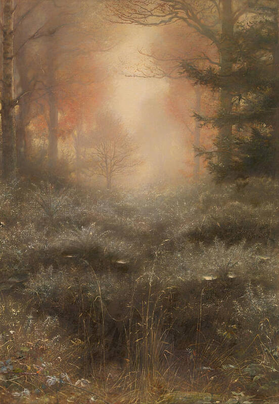 Painting Art Print featuring the painting Dew Drenched Furze #2 by Mountain Dreams