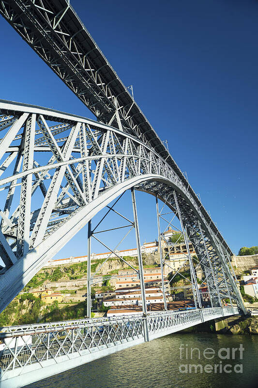 Architecture Art Print featuring the photograph Dom Luis Bridge Porto Portugal #2 by JM Travel Photography
