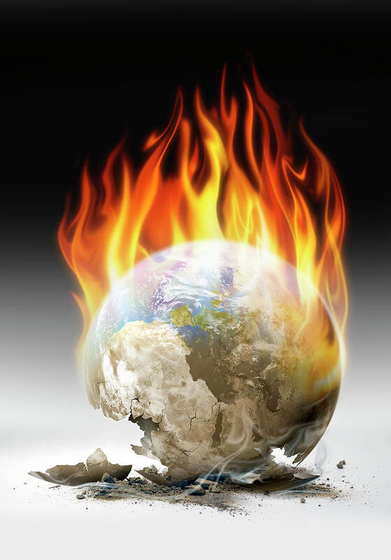 Armageddon Art Print featuring the photograph Global Warming #2 by Detlev Van Ravenswaay