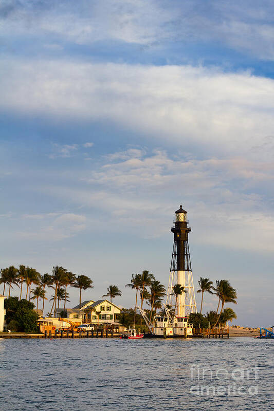 Lighthouse Art Print featuring the photograph Hillsboro Inlet Lighthouse #1 by Les Palenik