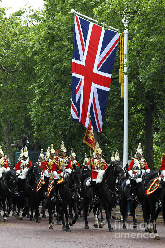 Royal Guards Art Print featuring the photograph Household Cavalry Life Guards by James Brunker