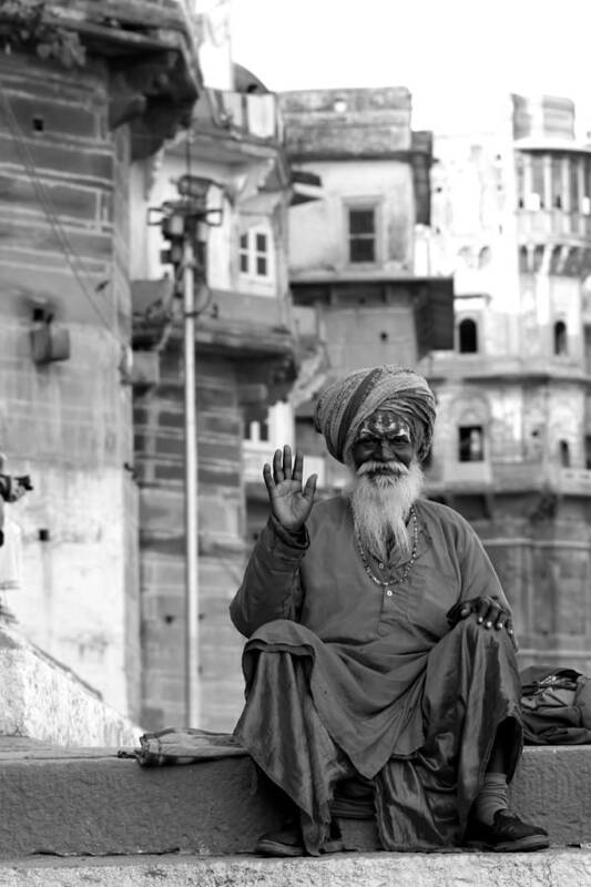 Street Photography Art Print featuring the photograph Varanasi Man #2 by Amanda Stadther