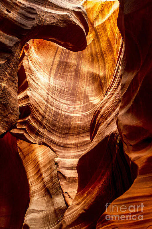 Lower Antelope Canyon Arizona Usa Daniel Knighton Pixel Perfect Cavern Cave Red Orange Rocks Art Print featuring the photograph Antelope Canyon #3 by Daniel Knighton