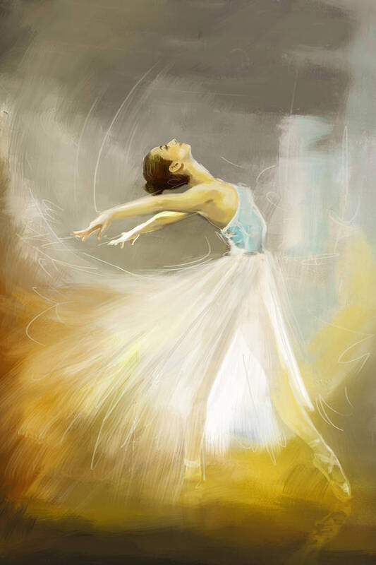 Catf Art Print featuring the painting Ballerina #3 by Corporate Art Task Force