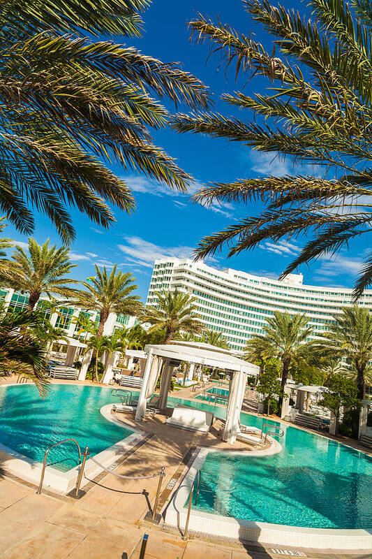 Architecture Art Print featuring the photograph Fontainebleau Hotel by Raul Rodriguez