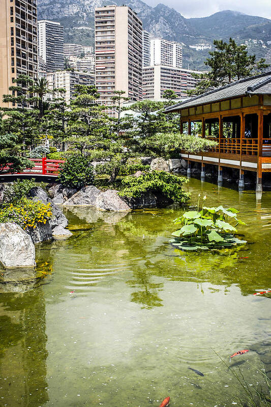Amusing Art Print featuring the photograph Japanese gardens #3 by Chris Smith