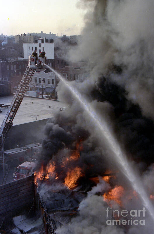 Fdny Art Print featuring the photograph 3rd Alarm Supermarket Fire by Steven Spak