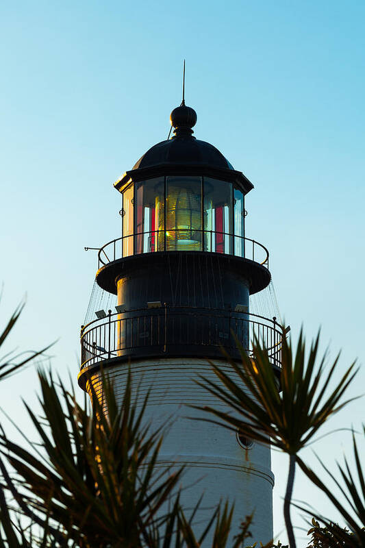 Aid To Navigation Art Print featuring the photograph Key West Lighthouse by Ed Gleichman