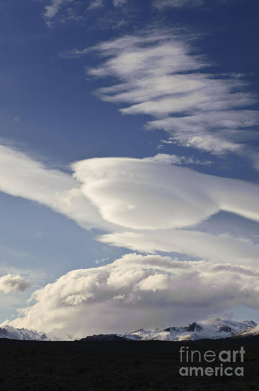 Argentina Art Print featuring the photograph Lenticular Clouds #5 by John Shaw