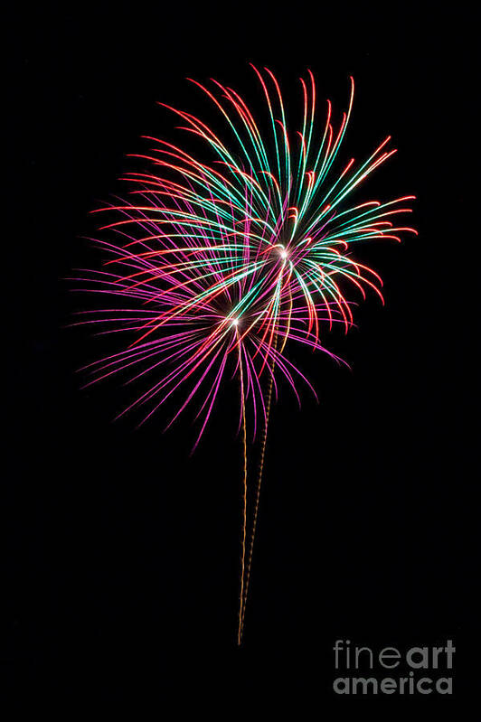 Fireworks Art Print featuring the photograph RVR Fireworks 2013 #60 by Mark Dodd